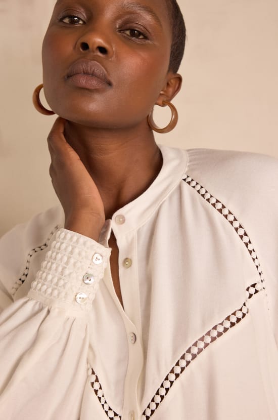 BELINDA embroidered blouse;${refinementColor}