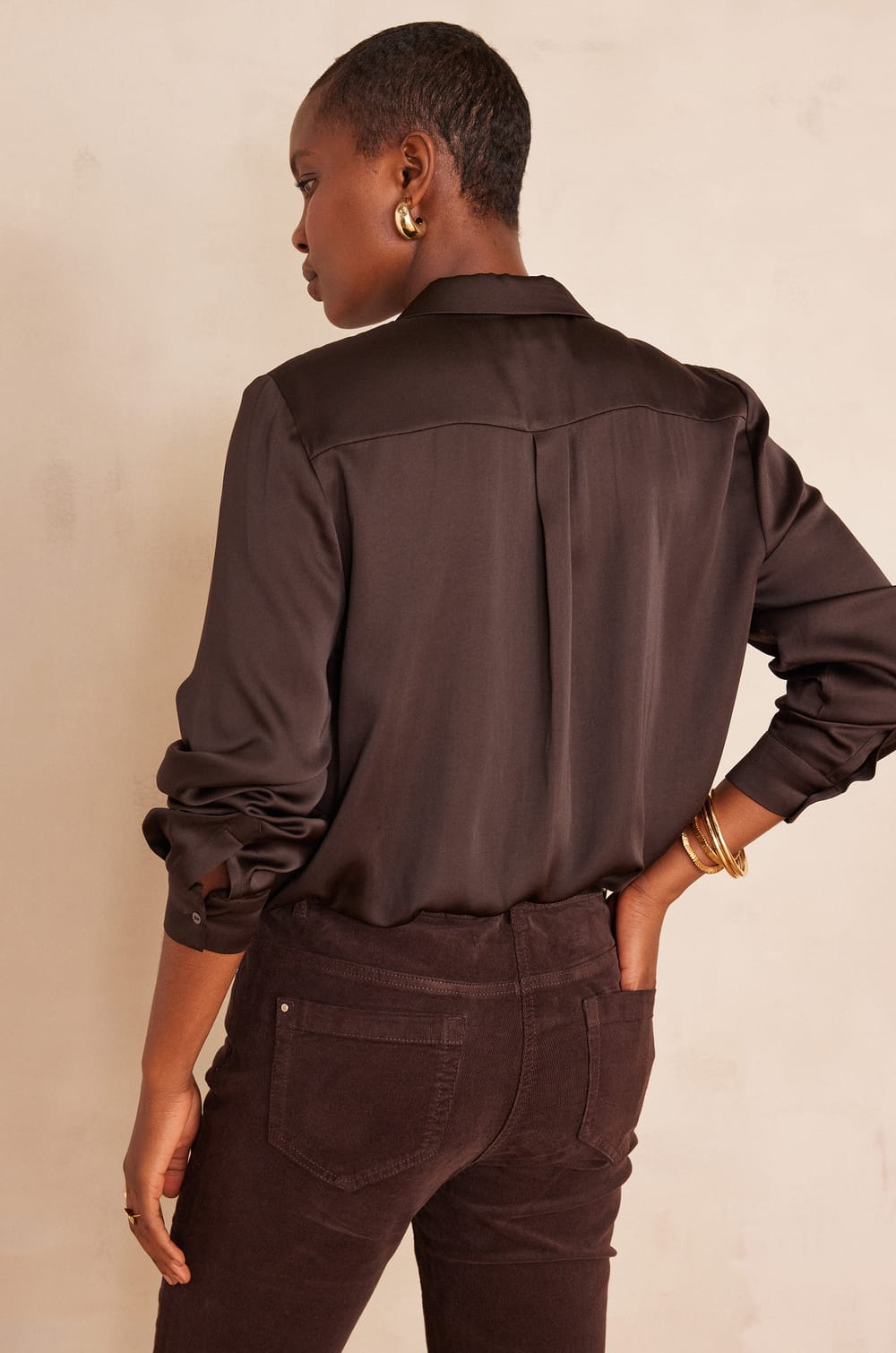 Blouse en satin CARLA;${refinementColor}