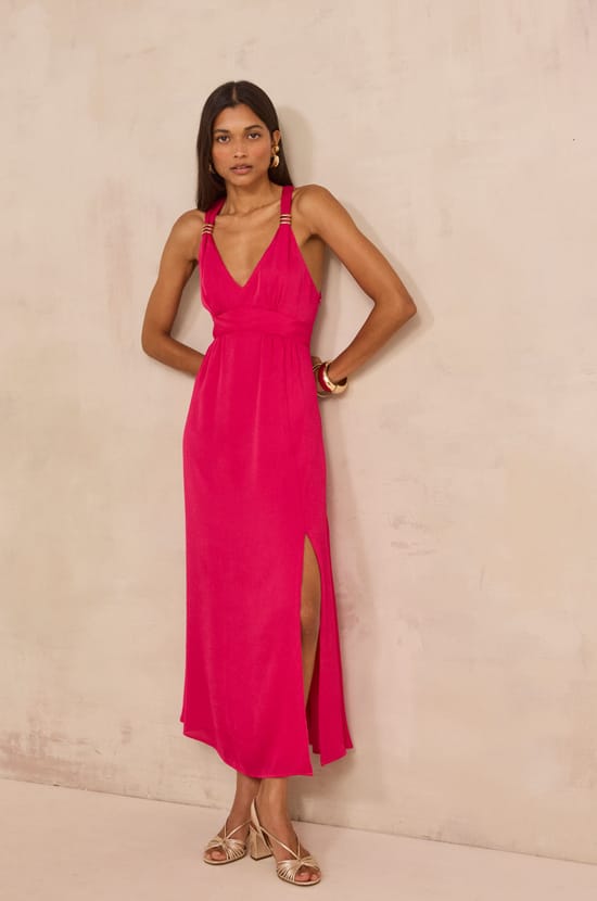 Flowy strap dress BOA;${refinementColor}