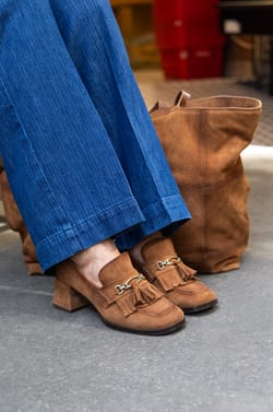 Mocassins en cuir suede Maison 123 x Marine Vignes ARMAND;${refinementColor}