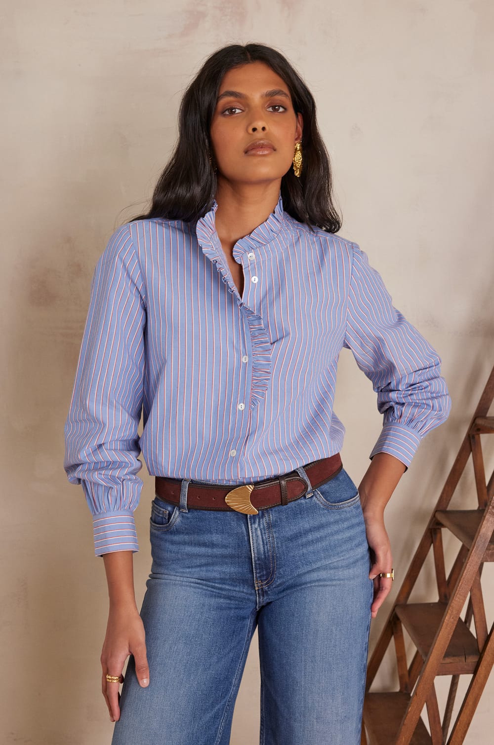 SELENE Cotton Shirt;${refinementColor}