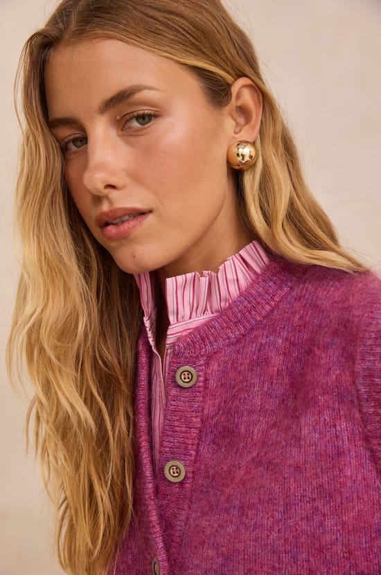 LOULOU sleeveless mohair cardigan;${refinementColor}