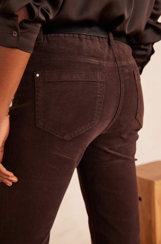 Straight cotton velvet trousers MARCUS;${refinementColor}