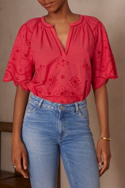 Blouse PYMA en coton;${refinementColor}