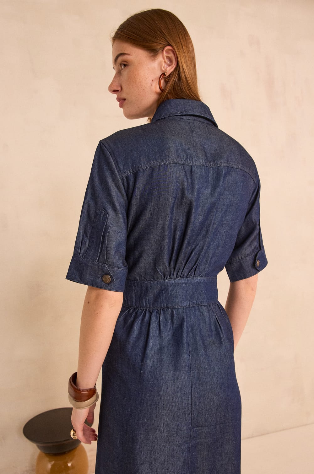 Straight Denim Dress PRALINE;${refinementColor}