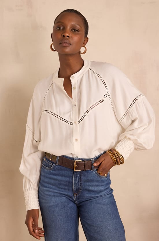 BELINDA embroidered blouse;${refinementColor}