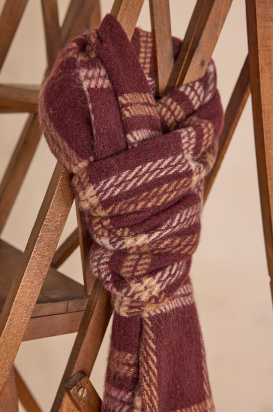 TANIA checked scarf;${refinementColor}