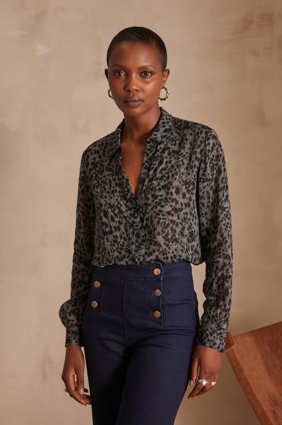 Blouse l&eacute;opard CARLA;${refinementColor}