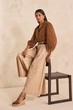 TATIANA extra large cotton trousers;${refinementColor}