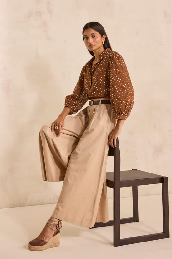 TATIANA extra large cotton trousers;${refinementColor}