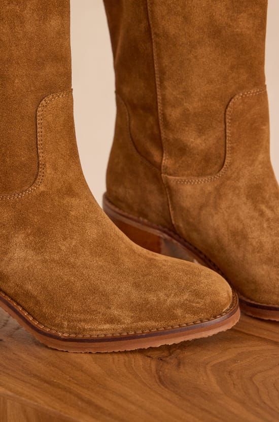 VICTORIA high boots in leather;${refinementColor}