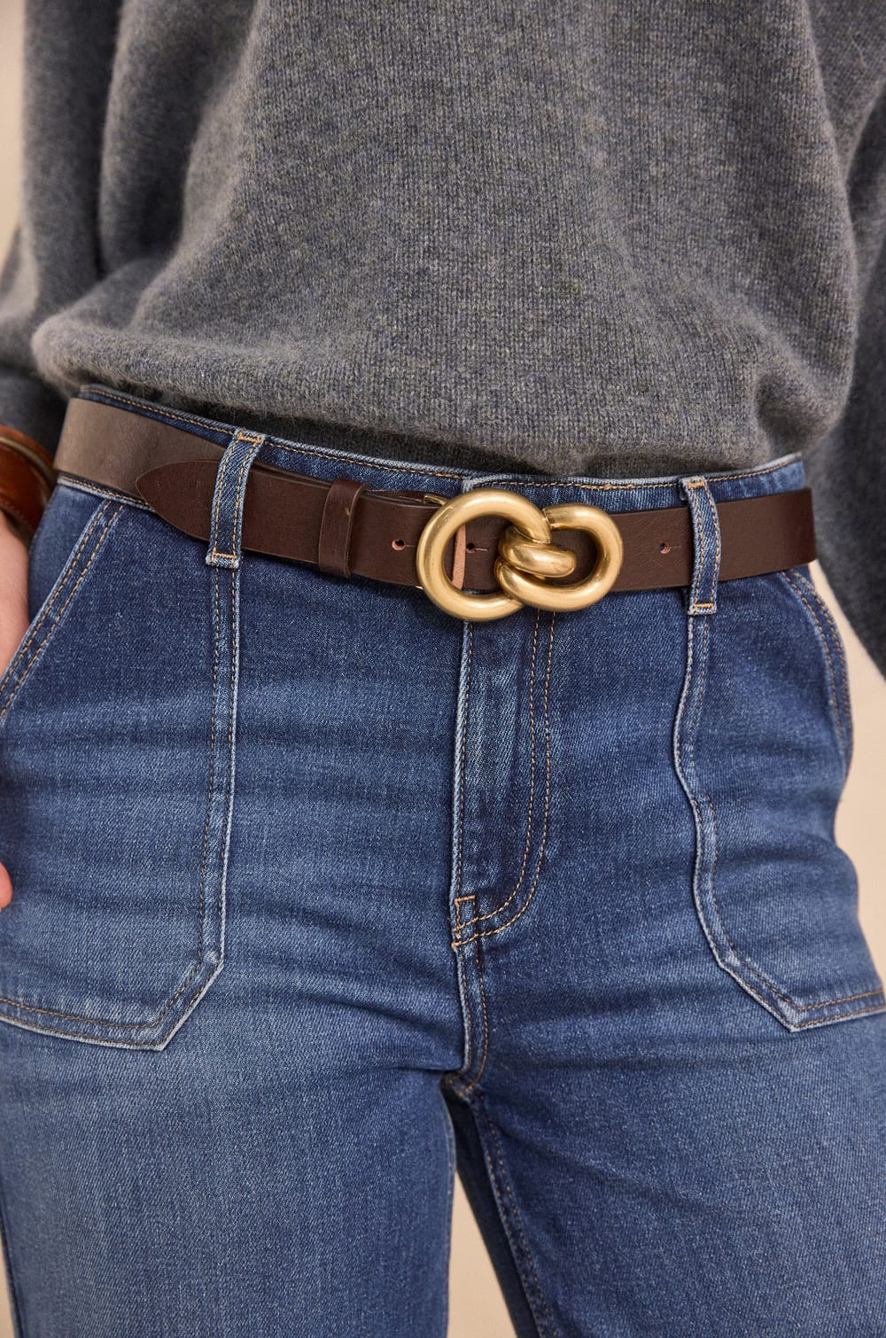 Losse ALESS jeans in denim;${refinementColor}