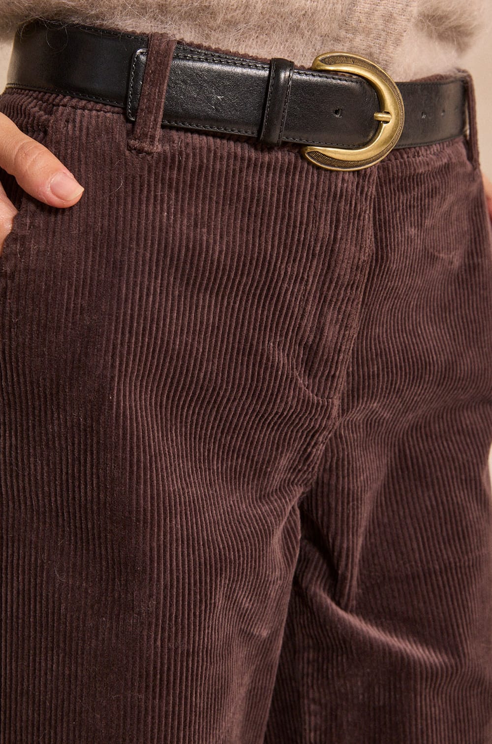 FERGUSON cotton blend pants;${refinementColor}