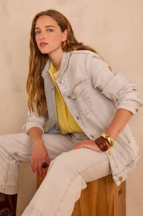 SOPHIE denim jacket;${refinementColor}