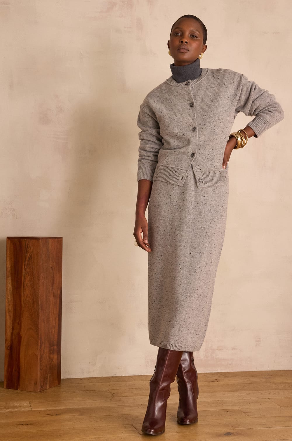 BAWER 100% wool cardigan;${refinementColor}
