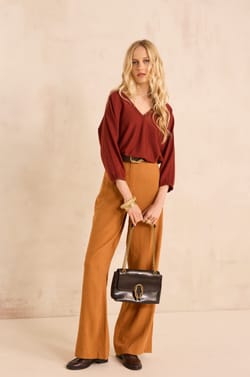 3/4 sleeve batwing sweater AUXANE;${refinementColor}