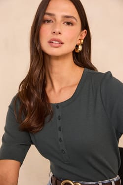 3/4 sleeve T-shirt TESSY;${refinementColor}