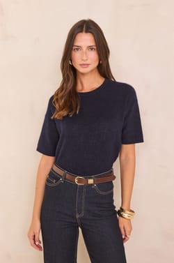 Short-sleeved mohair and wool jumper PAOLO BIS;${refinementColor}