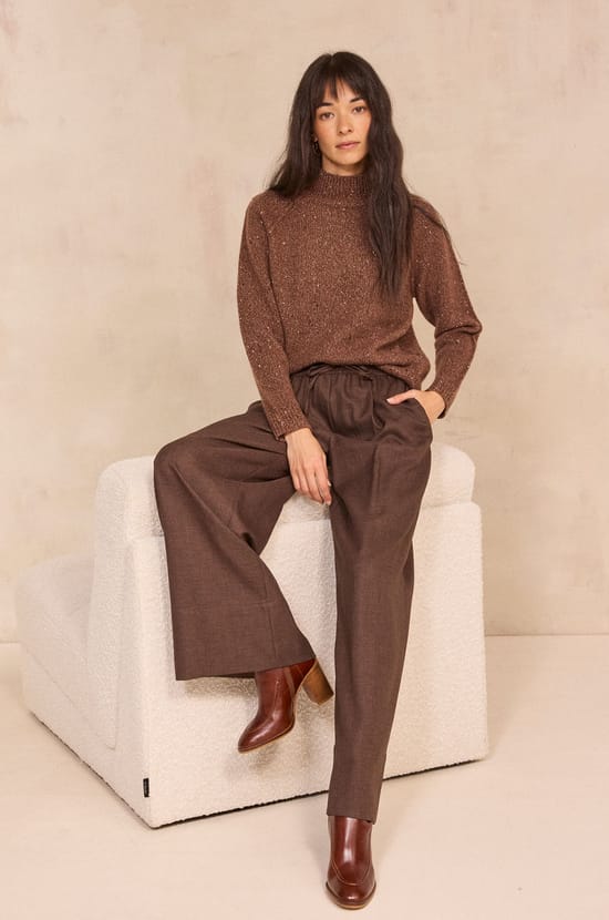 ADAMO mixed wool and cashmere sweater;${refinementColor}