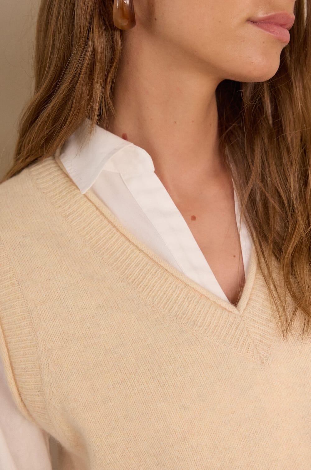 Pull sans manches BASILE en 100% laine;${refinementColor}