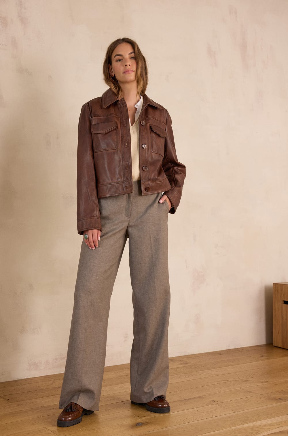 Pull sans manches BASILE en 100% laine;${refinementColor}