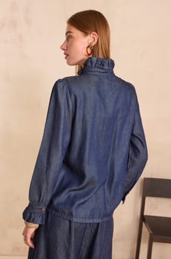 Long Sleeve Denim Blouse MILAN;${refinementColor}