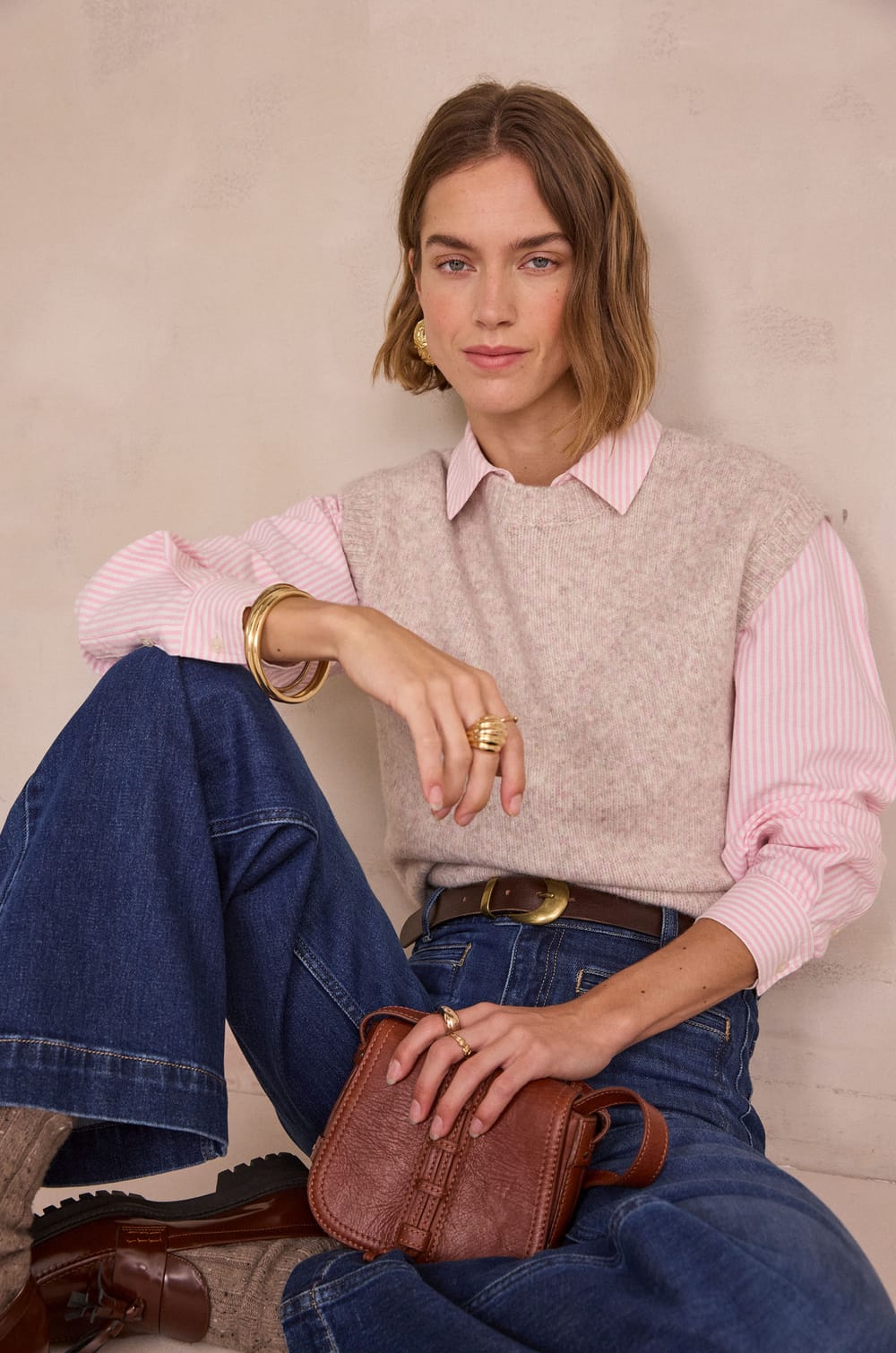 Chemise ray&eacute;e en 100% coton THOMAS;${refinementColor}