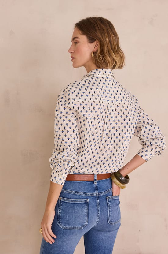 Chemise imprim&eacute; en 100% coton COLETTE;${refinementColor}