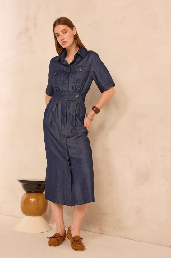 Straight Denim Dress PRALINE;${refinementColor}