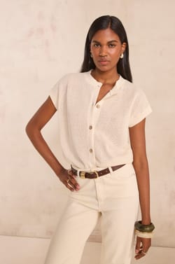 Short-sleeved cotton vest ALMA;${refinementColor}