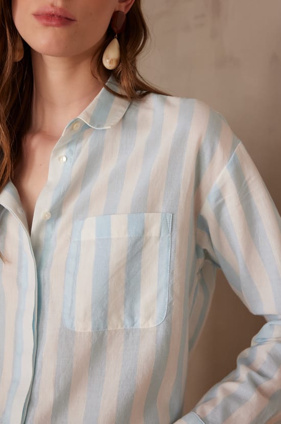 Chemisier MARILOU 100% coton &agrave; rayures;${refinementColor}