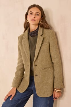 COURTNEY mixed wool blazer;${refinementColor}