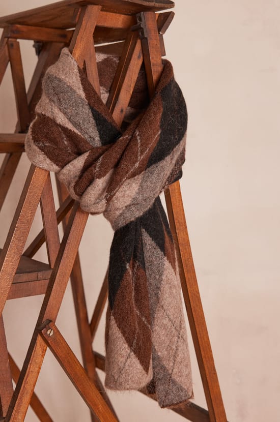 TOBIAS sjaal in wol en alpaca;${refinementColor}