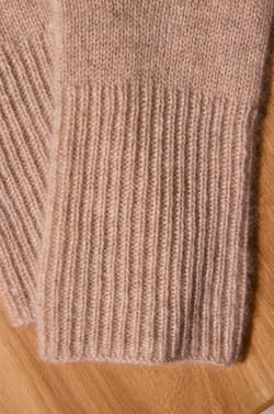 Gants en cachemire taupe clair GLOVE;${refinementColor}