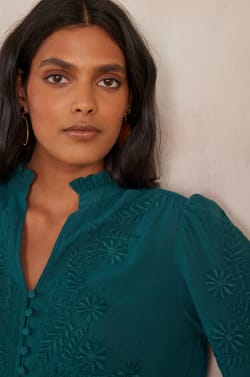 MALIA cotton blouse;${refinementColor}