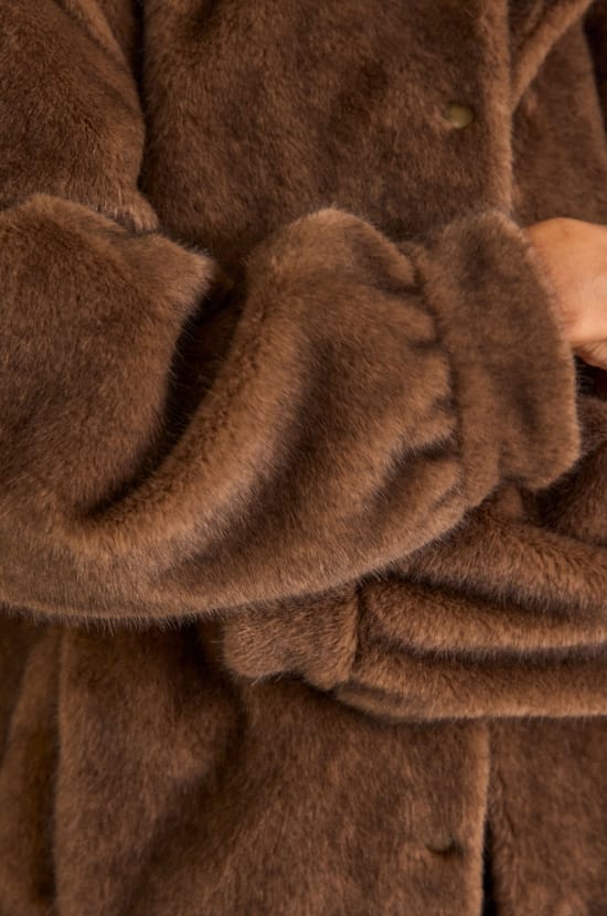 CYNTHIA fur effect coat;${refinementColor}