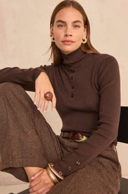 Pull &agrave; manches longues en laine m&eacute;lang&eacute;e ASHLEY;${refinementColor}
