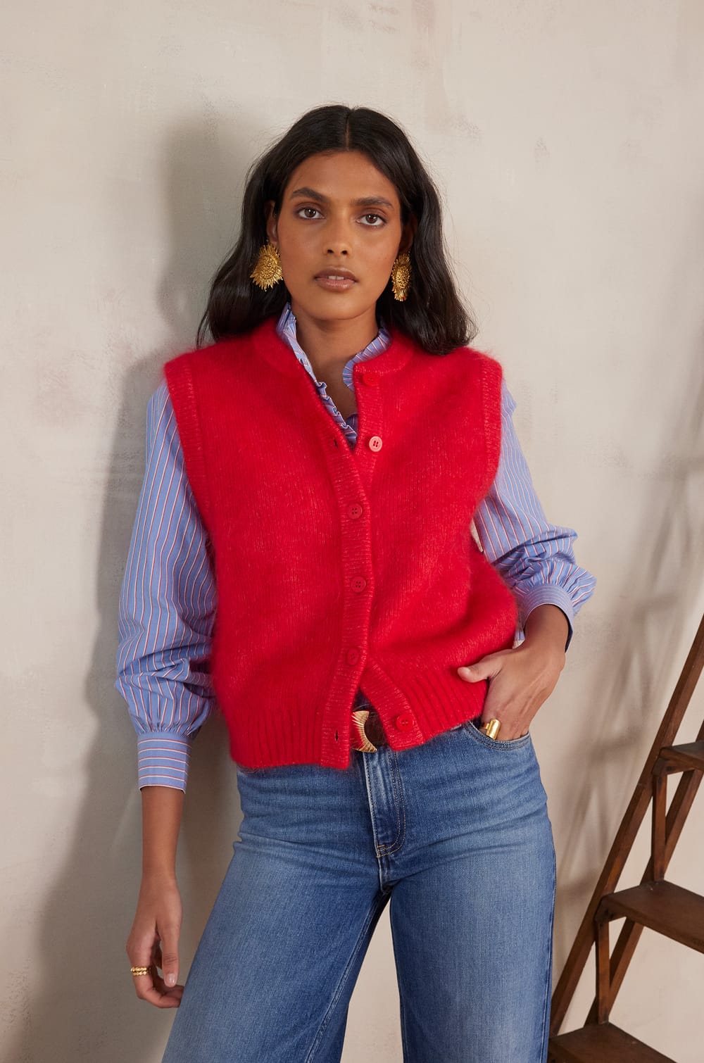 LOULOU mohair Cardigan;${refinementColor}