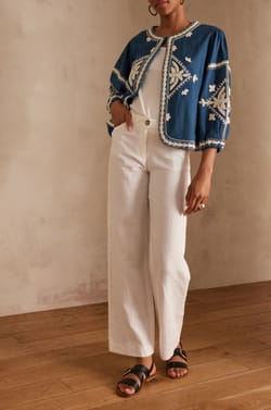 CYNTHIA Jacke aus bestickter Baumwolle;${refinementColor}