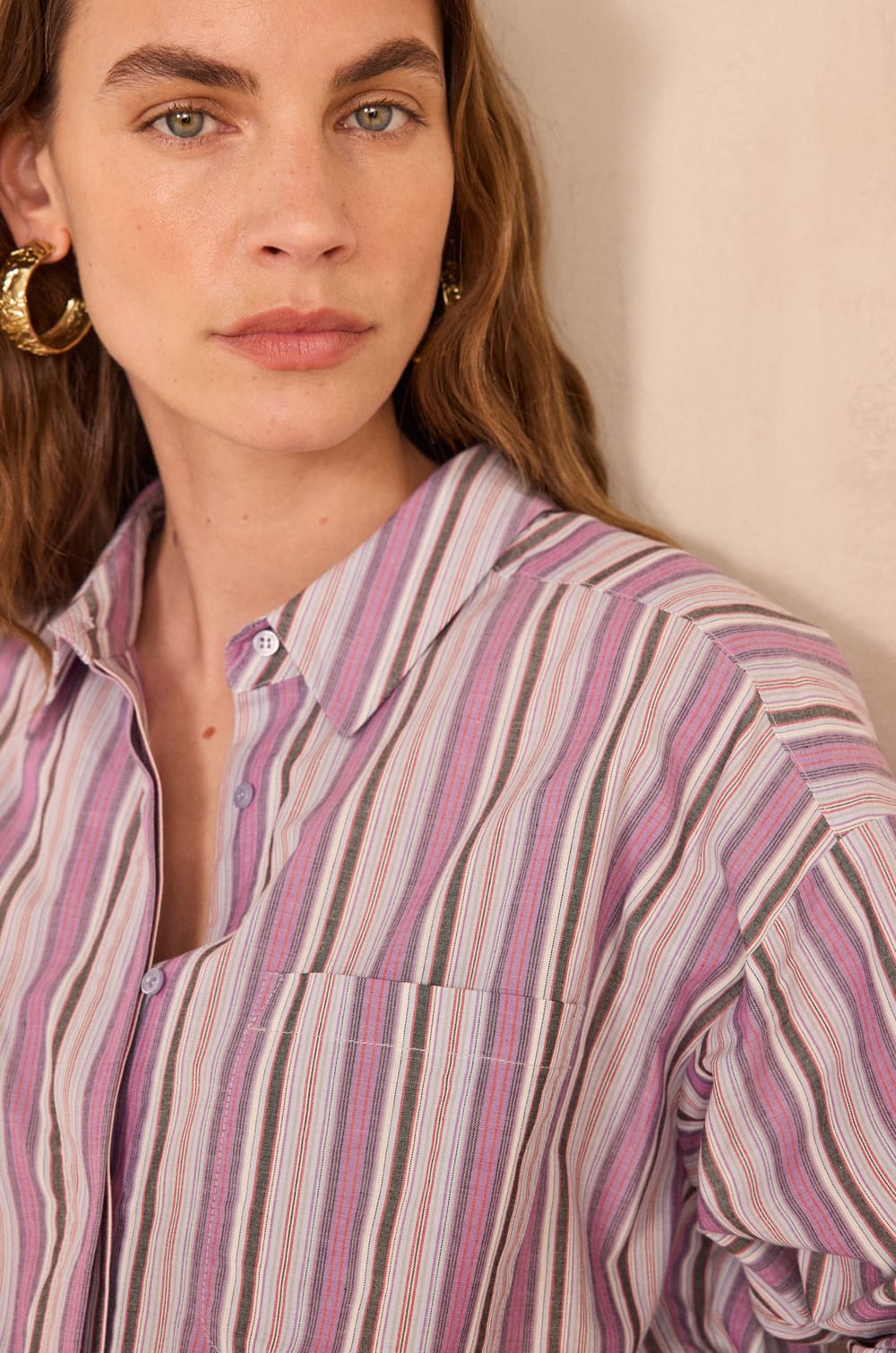 Chemisier &agrave; rayures MARILOU 100% coton;${refinementColor}