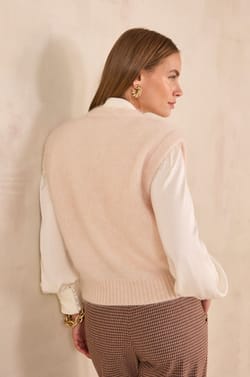 Sleeveless mohair blend sweater LOULOU;${refinementColor}