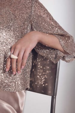 Shiny sequin straight dress;${refinementColor}