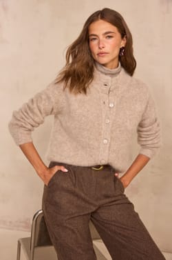 AIMEE long sleeves sweater in mixed mohair;${refinementColor}