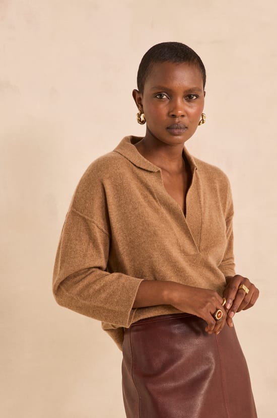 Long sleeve cashmere sweater ALICIA;${refinementColor}