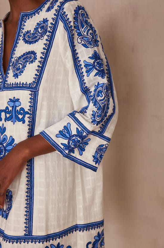 MARGUERITE cotton dress;${refinementColor}