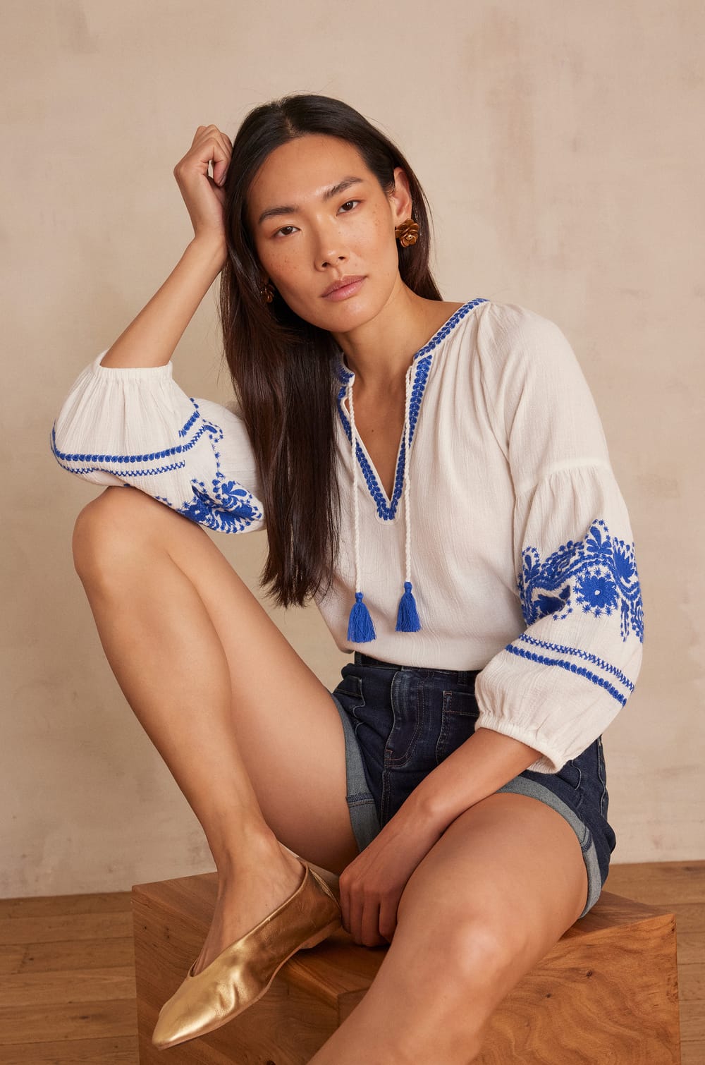 SIRENE cotton shirt;${refinementColor}