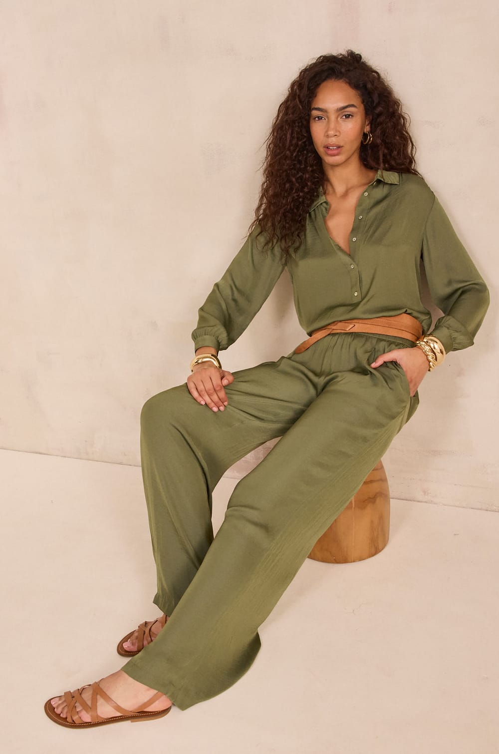 Wide fluid trousers TOBIAS;${refinementColor}