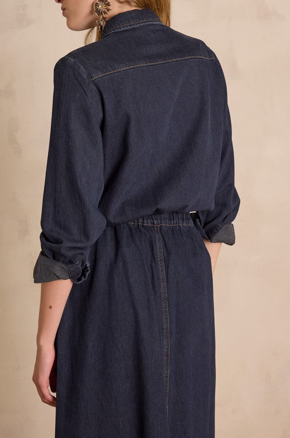 Chemise effet denim SOLANGE en 100% coton;${refinementColor}