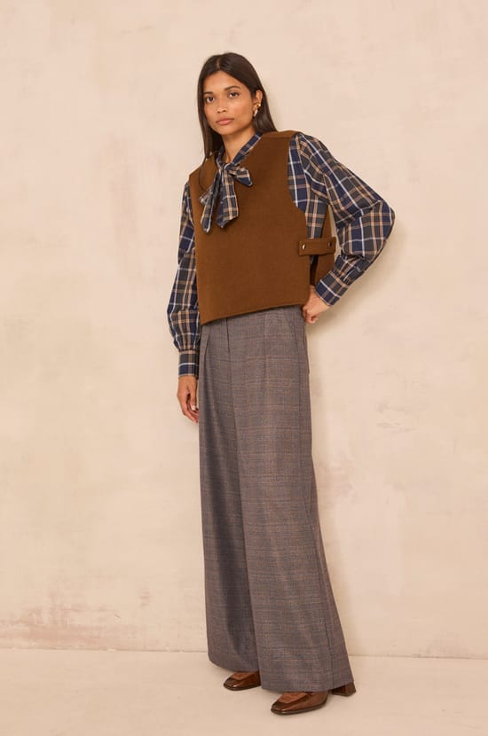 MARIUS mixed wool sleeveless top;${refinementColor}