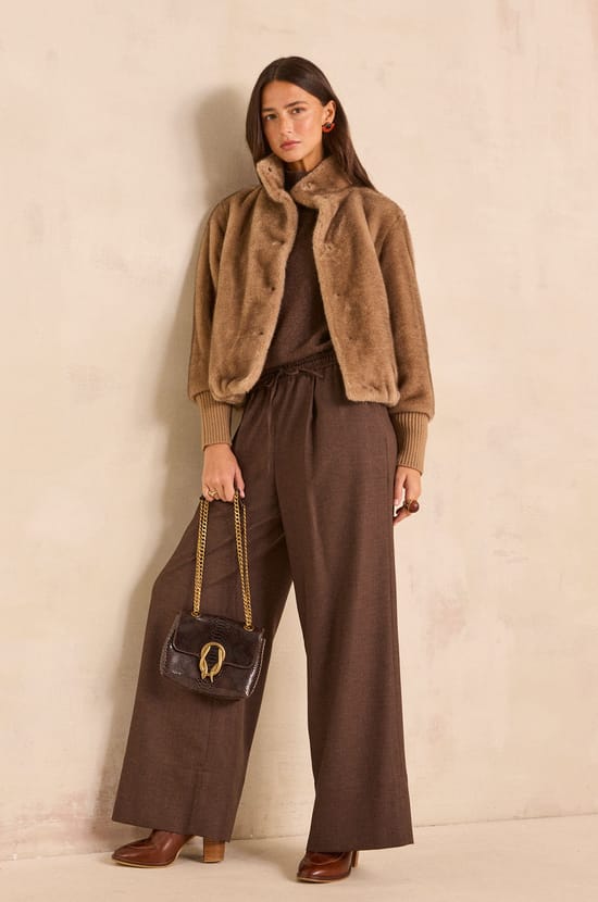 CYNTHIA faux fur jacket;${refinementColor}